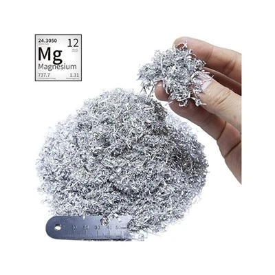 Specifiche del prodotto Grado Grado industriale Utilizzo/Applicazione Tipo di imballaggio industriale Dimensioni imballo in sacco 25 kg Formula chimica Mg+2 Numero CAS 7439-95-4 Purezza 99% Massa molare 24,305 G/mol Formula Mg Descrizione del prodotto Corrispondenza con i requisiti sempre crescenti Dei clienti, siamo impegnati nella fornitura di torniture di magnesio.